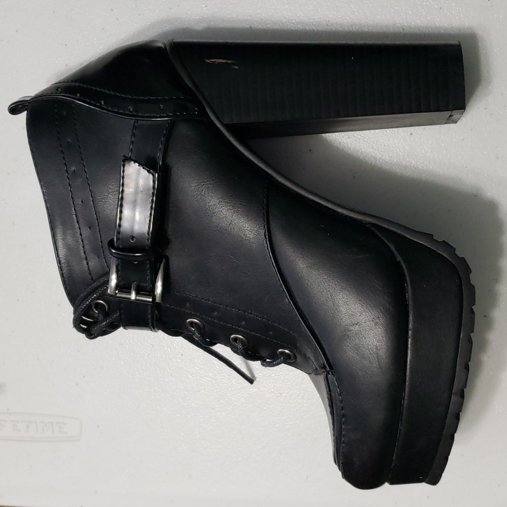 LEILA STONE black high shoes - Picture 7 of 15